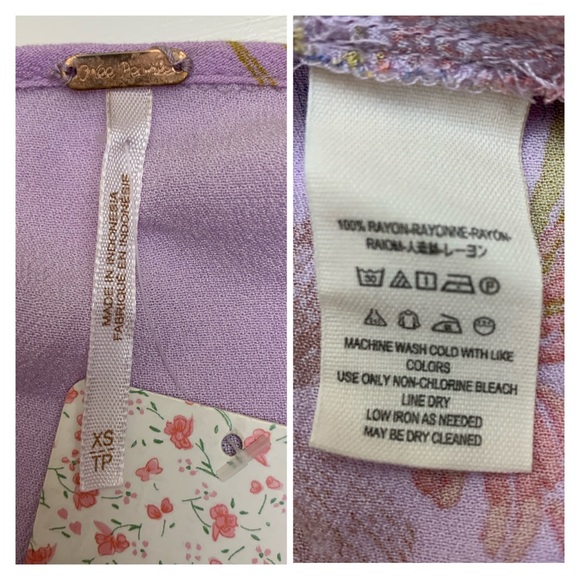 Free People Clear Skies Lilac Tunic Top Sz Small - Picture 4 of 8
